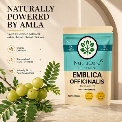 Amla (Emblica Officinalis) Capsules 500mg (3% Flavonoids) – Antioxidant Support