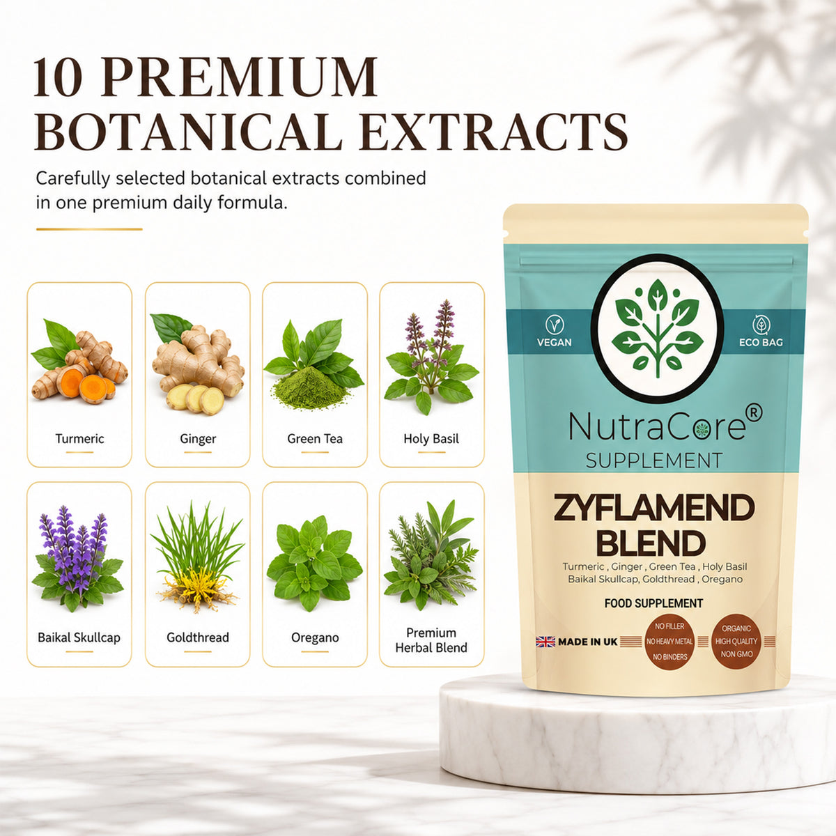 Zyflamend Mix Extract 6500mg Capsules | 10-Herb Joint Support Blend | Vegan