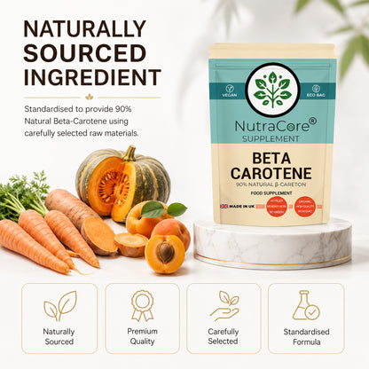 Beta Carotene 10000mcg Capsules | 90% Natural Beta-Carotene | Vegan