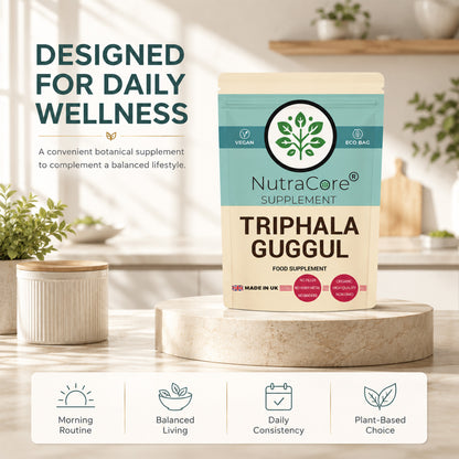 Triphala + Guggul 5500mg Capsules | 10:1 Extract | Vegan Weight Management Formula
