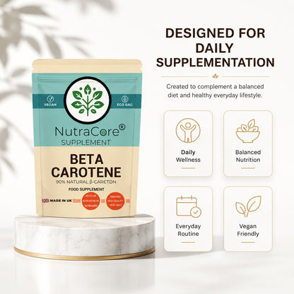 Beta Carotene 10000mcg Capsules | 90% Natural Beta-Carotene | Vegan