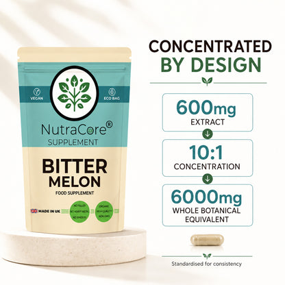 Bitter Melon 6000mg Capsules | 30% Charantin | Vegan Formula