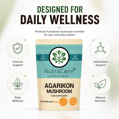 Agarikon Mushroom 5000mg Capsules | 40% Beta-Glucans | Vegan