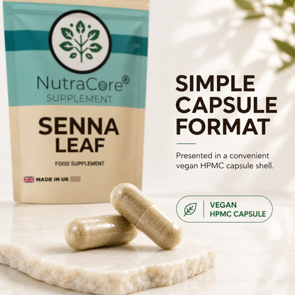 Organic Senna Leaf Extract 5000mg Capsules | 8% Sennosides | Vegan