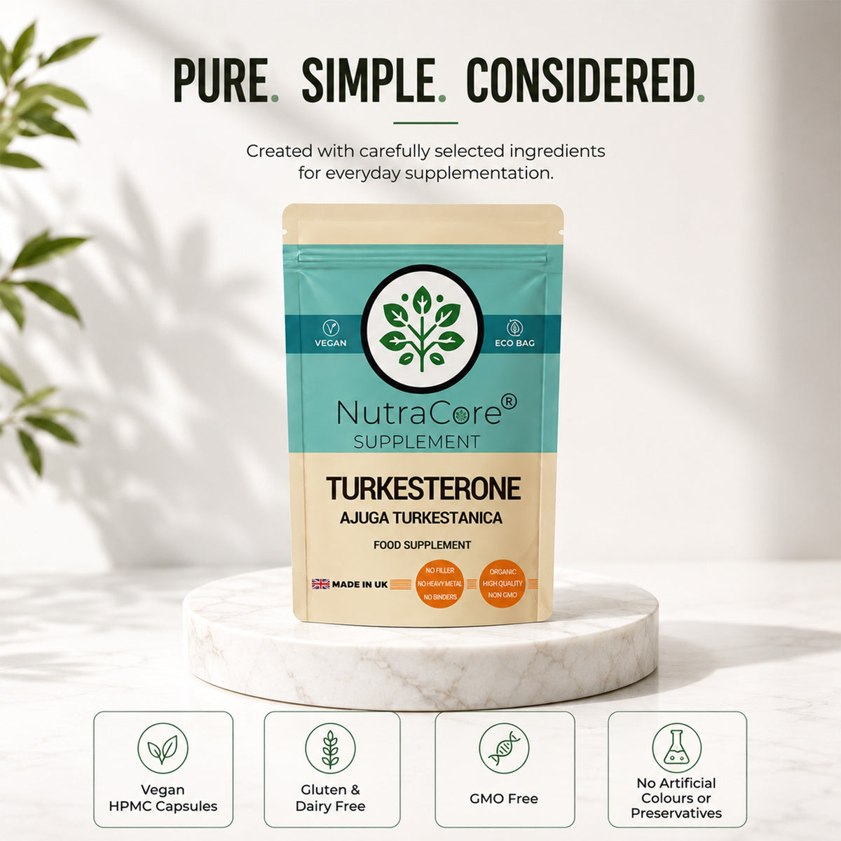 Turkesterone 6000mg Capsules | 20% Ecdysteroids | Vegan Formula