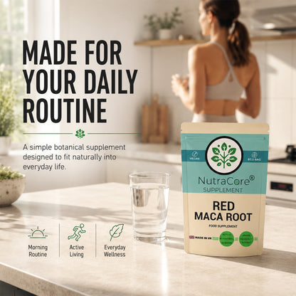 Red Maca Root 12000mg Capsules | 20:1 Extract | Vegan Supplement