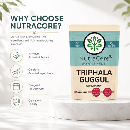 Triphala + Guggul 5500mg Capsules | 10:1 Extract | Vegan Weight Management Formula