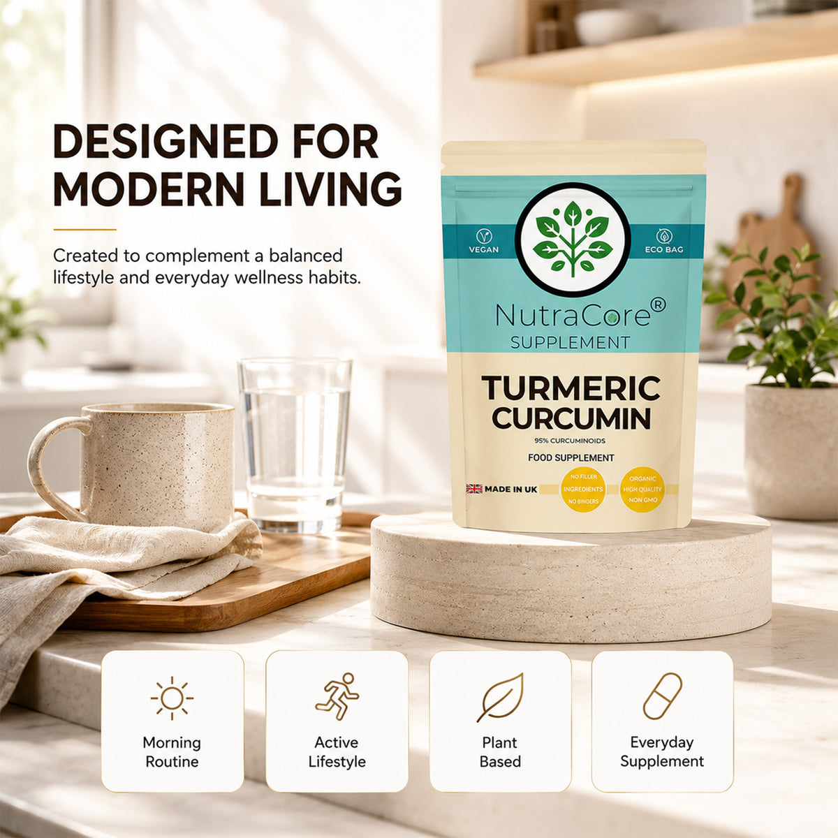 Turmeric Curcumin 6000mg Capsules | 95% Curcuminoids | Vegan Formula