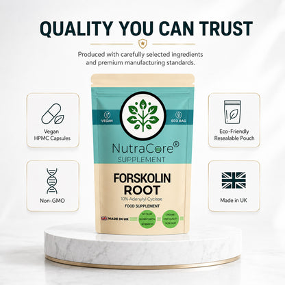 Forskolin Root 6000mg Capsules | 10:1 Extract | Vegan Formula