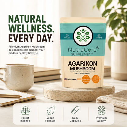 Agarikon Mushroom 5000mg Capsules | 40% Beta-Glucans | Vegan
