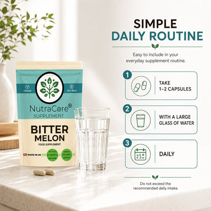 Bitter Melon 6000mg Capsules | 30% Charantin | Vegan Formula