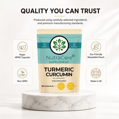 Turmeric Curcumin 6000mg Capsules | 95% Curcuminoids | Vegan Formula